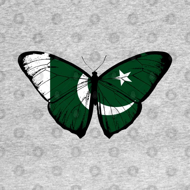 Vintage Pakistan Butterfly Moth | Pray For Pakistan and Stand with Pakistan by Mochabonk